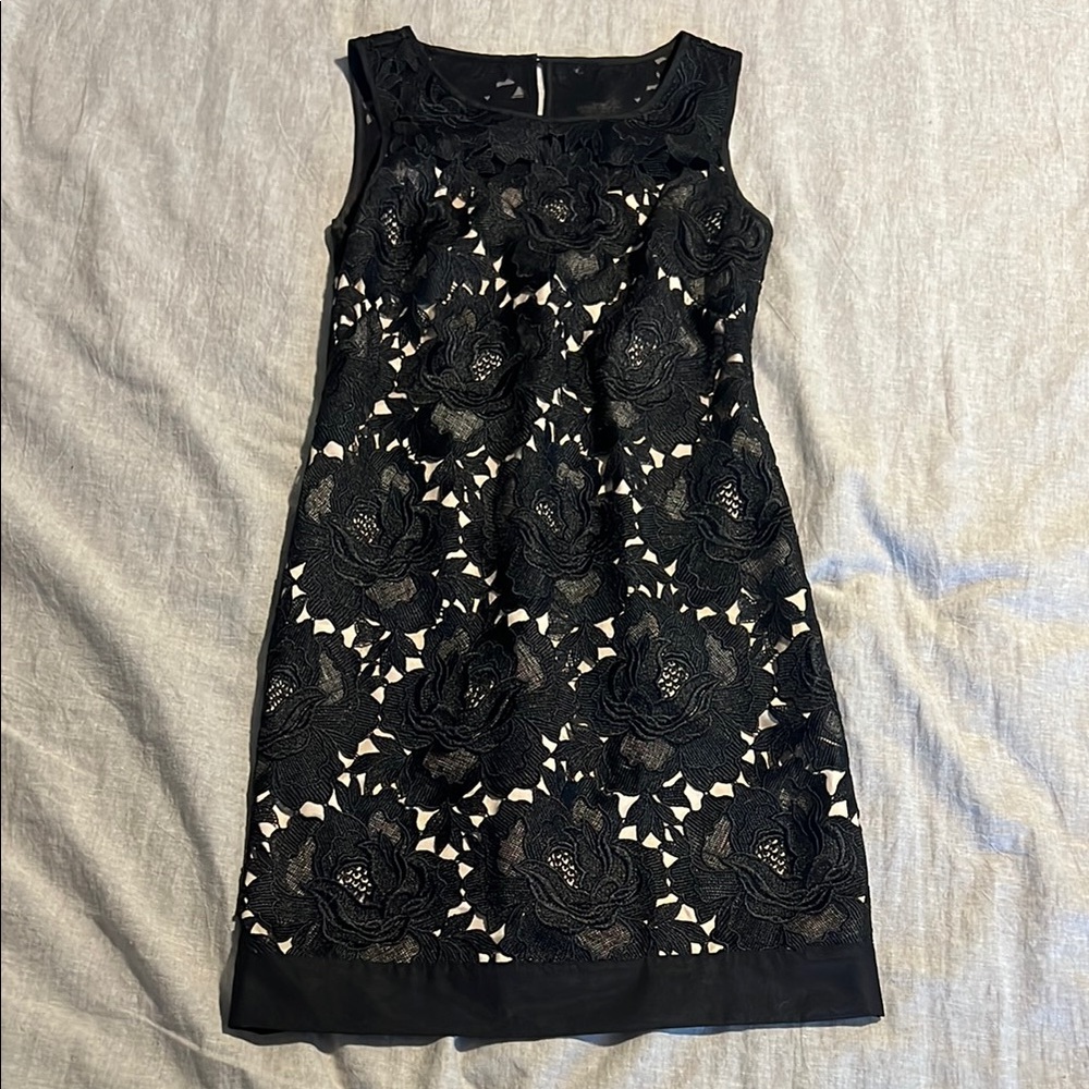 White House Black Market Black Floral Dress